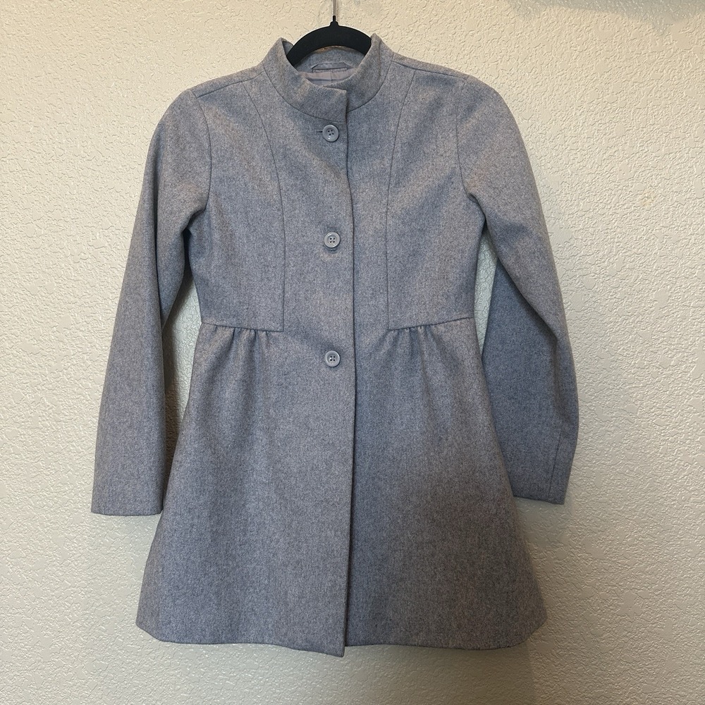 Crazy 8 Girls Gray Pea Coat size Sz Size Large 10-12